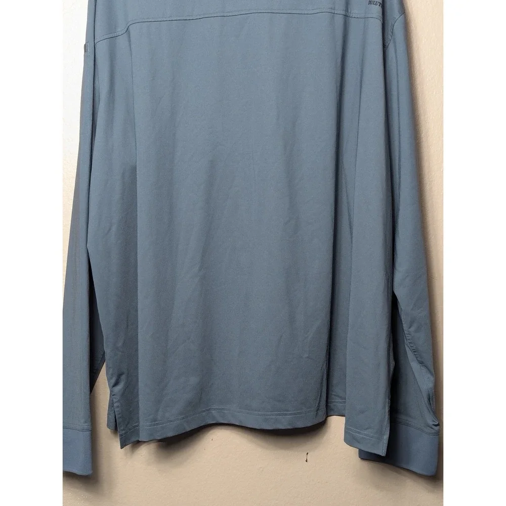 Duluth‎ Trading Polo Shirt Mens 3XL Gray Long Sleeve Relaxed Fit Stretch
